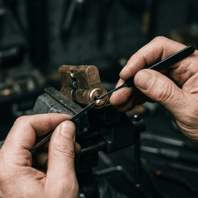 Ganzuado técnico profesional en puerta de madera en Granada